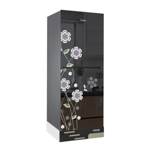 Vision Refrigerator Glass Door RE-240L Mirror White Lilac Top Mount