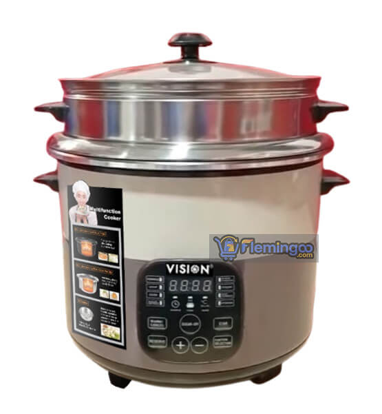 Vision 1100W Multi Cooker 3.0Ltr Smart Rice Cooker With Thermal Safety Fuse Double Pot
