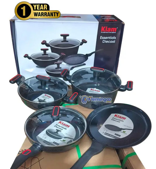 Kiam Essentials Diecast 7pcs Cookware Set (Induction Bottom)