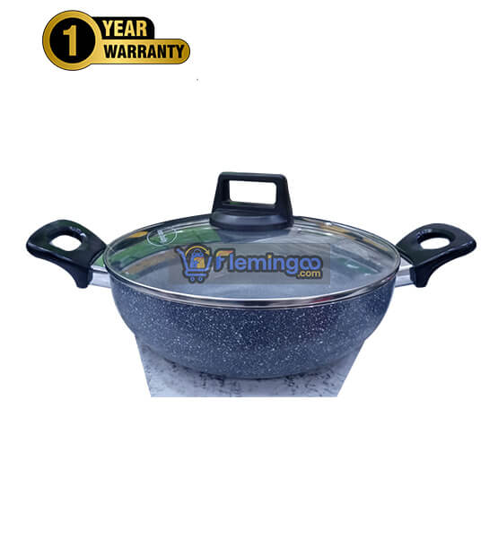 Kiam Marble Coating Non-Stick Karai Induction Bottom