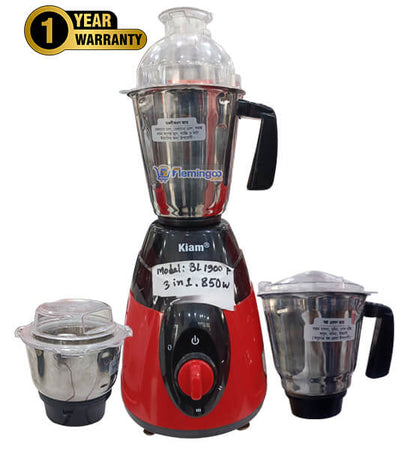 kiam mixer grinder bl-1900 premium 3 in 1 (850w)