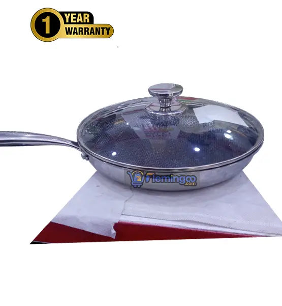 Kiam Tri Ply Honeycomb Hi-Tech SS Fry Pan (Induction Bottom)