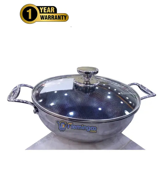 Kiam Tri Ply Honeycomb Hi-Tech SS Karai (Induction Bottom)